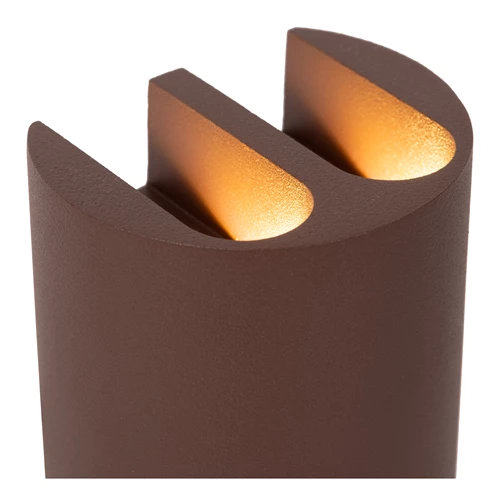 Lucide YORK - Wandspot / Wandlamp Binnen/Buiten - LED - 4x1,2W 2700K - IP54 - Roest bruin | Essential - detail 1